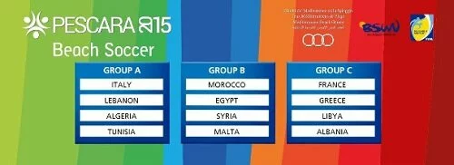 Giochi del Mediterraneo: Girone Italia con Algeria, Tunisia e Libano.